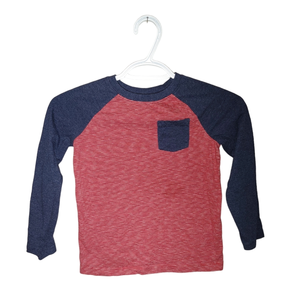GEORGE Boys Striped Quarter Length Sleeve Ball Style Tee Size XS